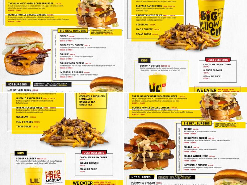 Big Deal Burger Menu