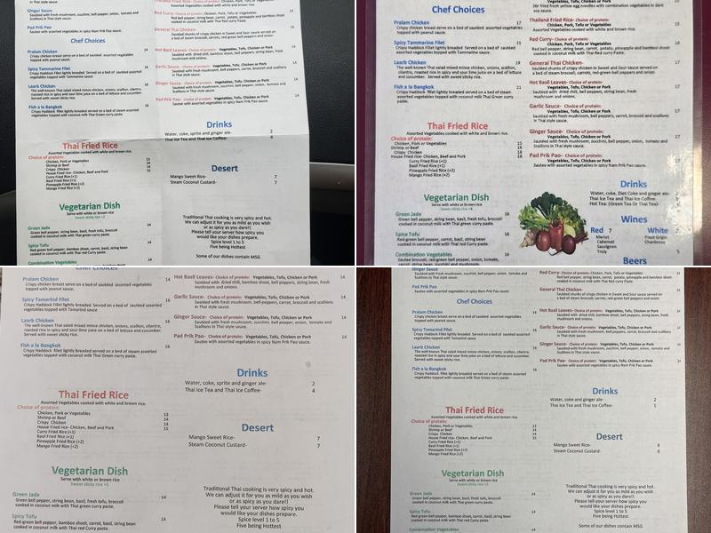 Lakeside Thai Kitchen Menu