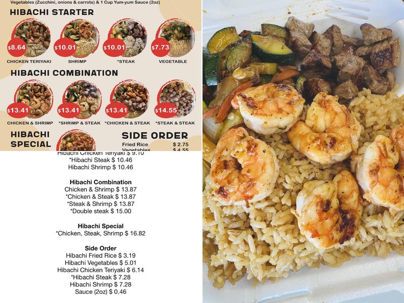 K hibachi Menu