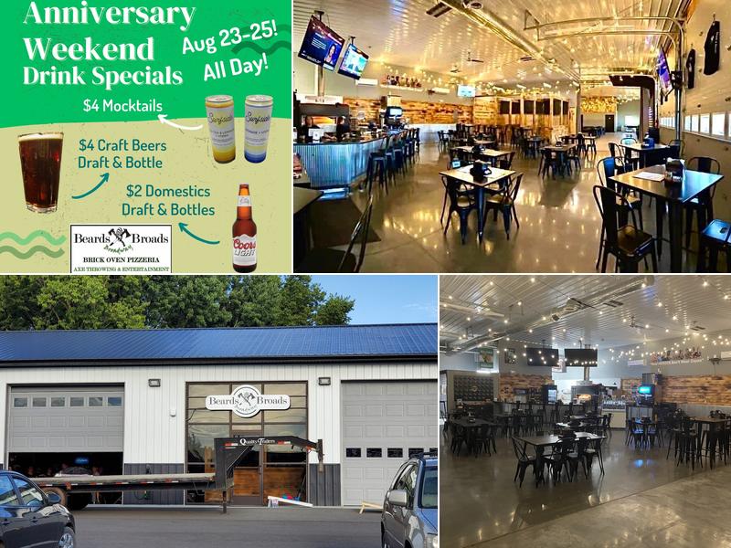 Beards & Broads Axe Throwing Bar and Grill 175 S Central St, Broadway