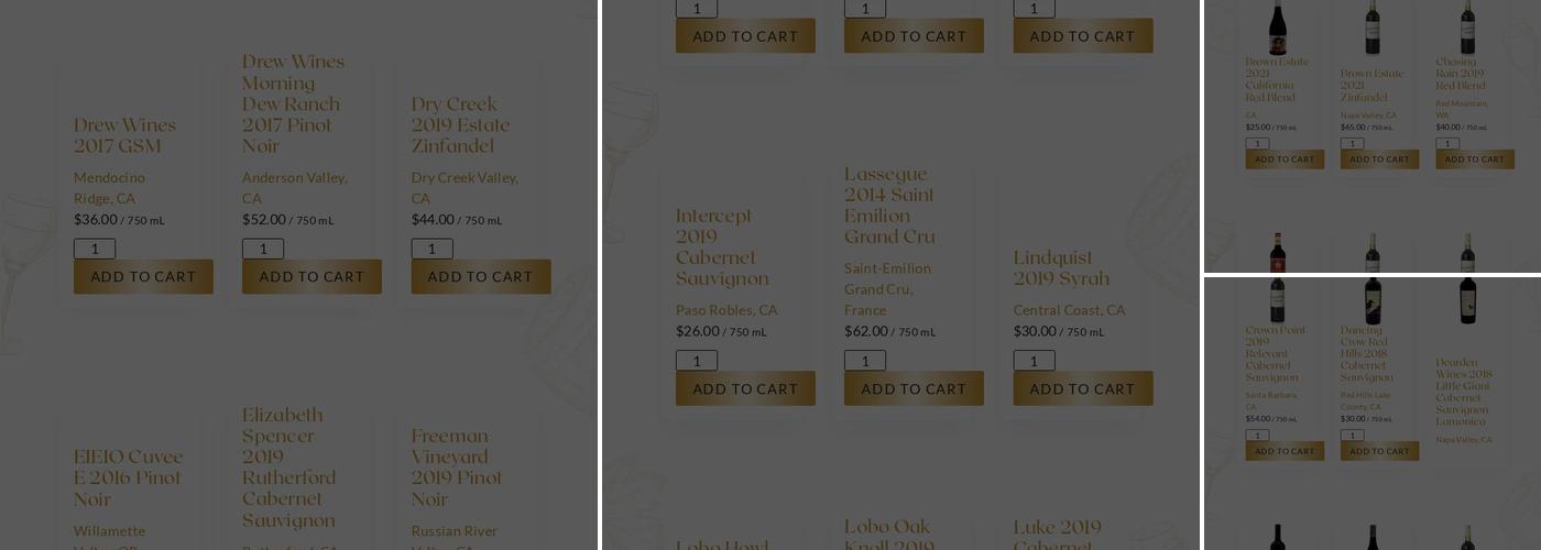 Blurred Vines Menu