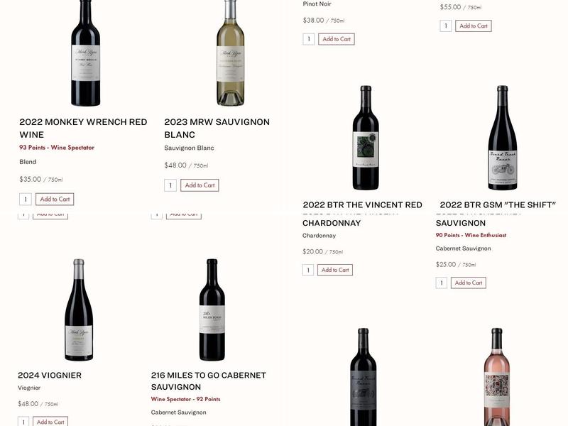 Mark Ryan Winery Menu