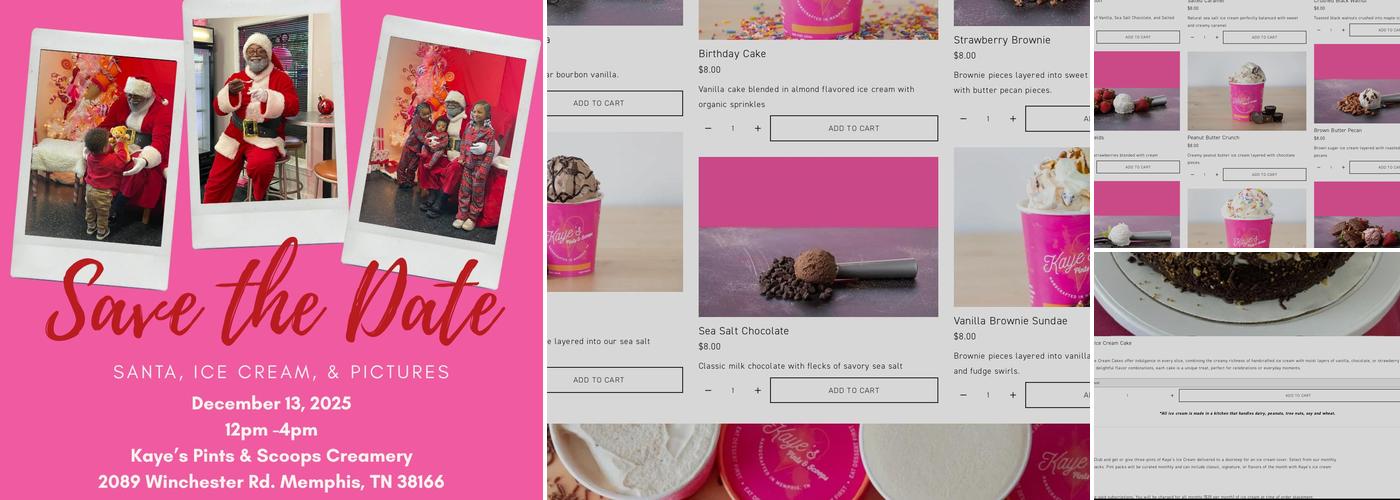 Kaye's Pints & Scoops Menu