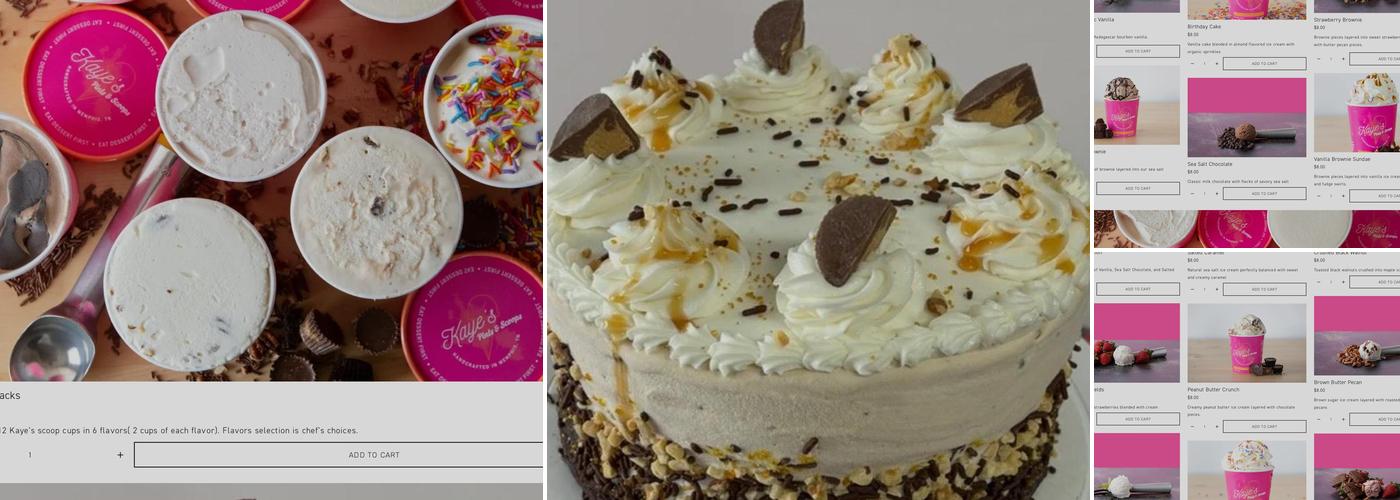 Kaye's Pints & Scoops Menu