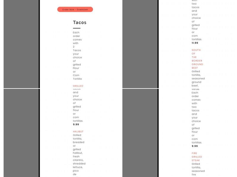 Juneau Delivery Depot Downtown Menu