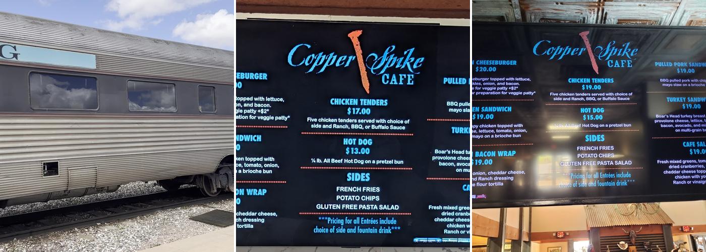 Copper Spike Cafe Menu
