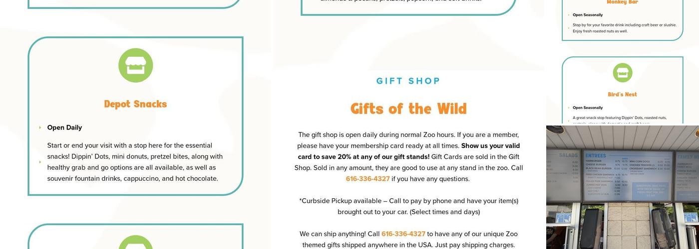 Monkey Island Cafe Menu