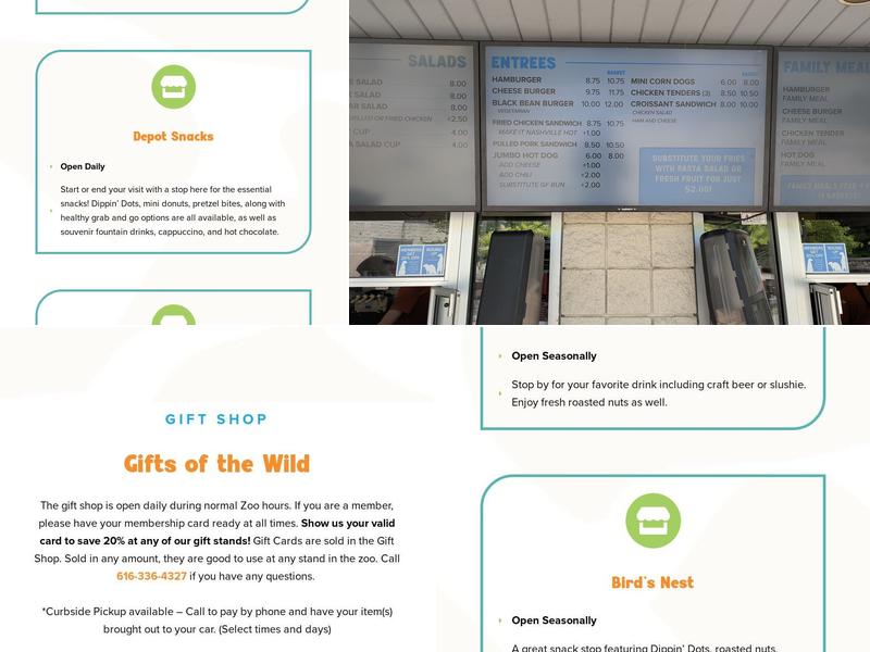 Monkey Island Cafe Menu