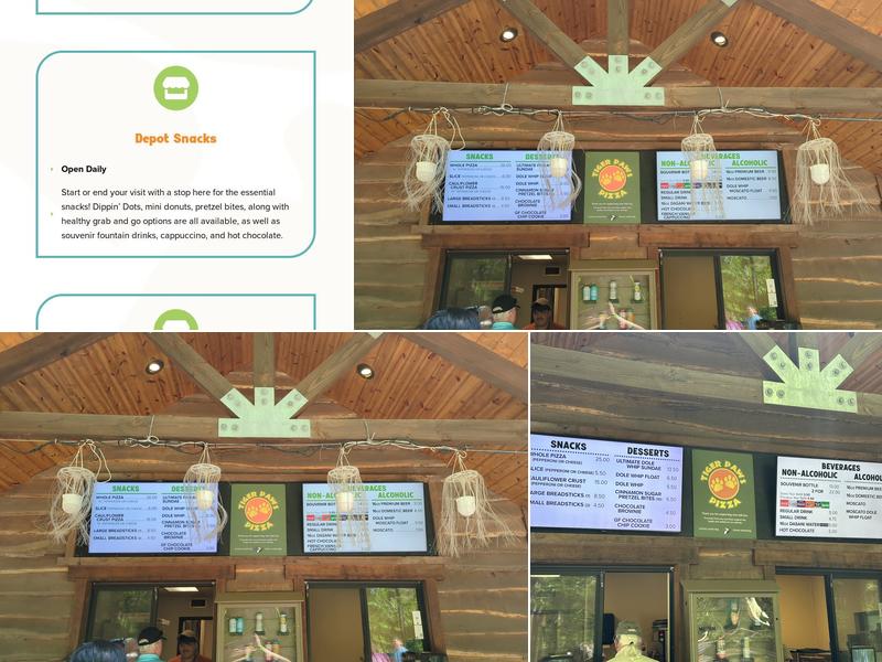 Tiger Paws Pizza Menu