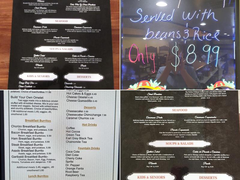 Garibaldi Mexican Kitchen Menu