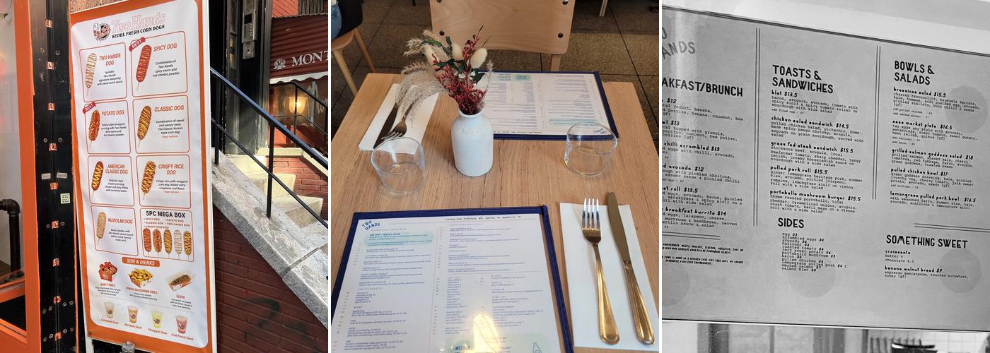 Two Hands Menu
