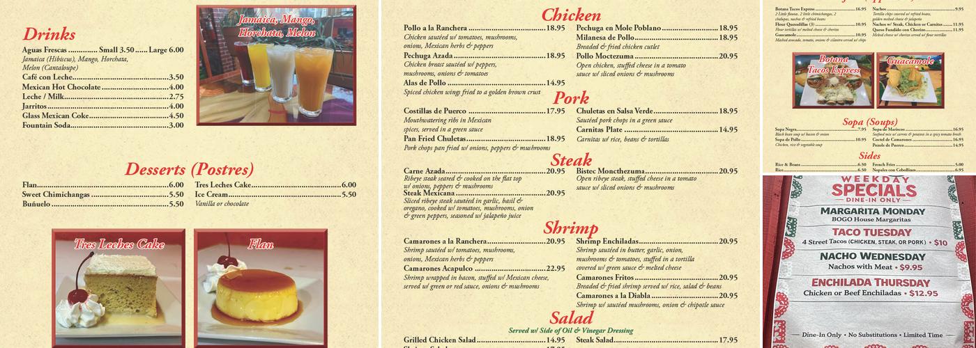 Tacos Express Menu