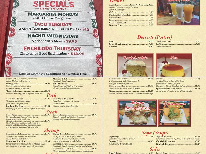 Tacos Express Menu
