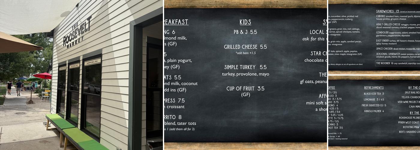 The Roosevelt Market Menu