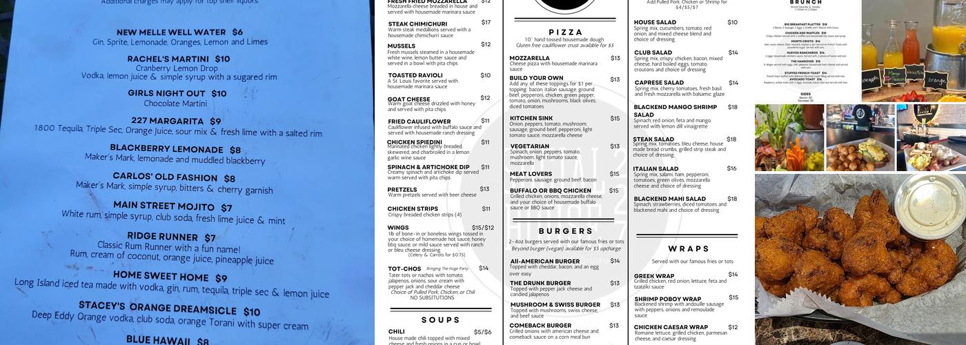 Social House 227 Menu