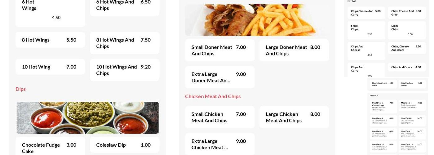 Rhydyfelin Kebab And Pizza House Menu