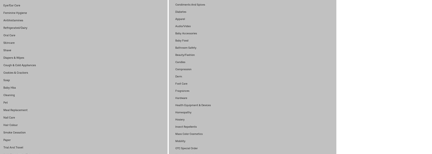 Rexall Menu