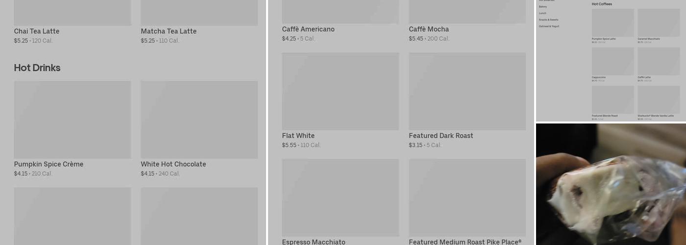 Starbucks Menu
