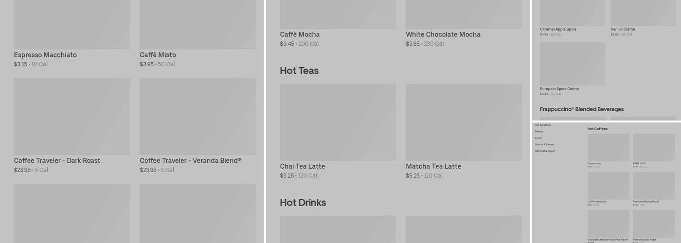 Starbucks Menu