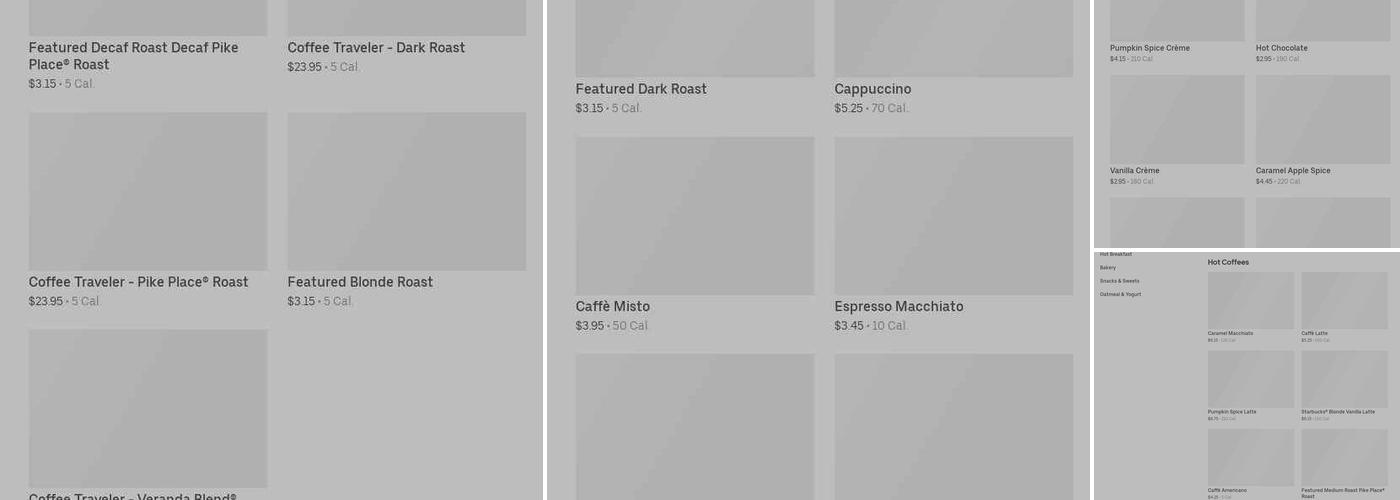 Starbucks Menu