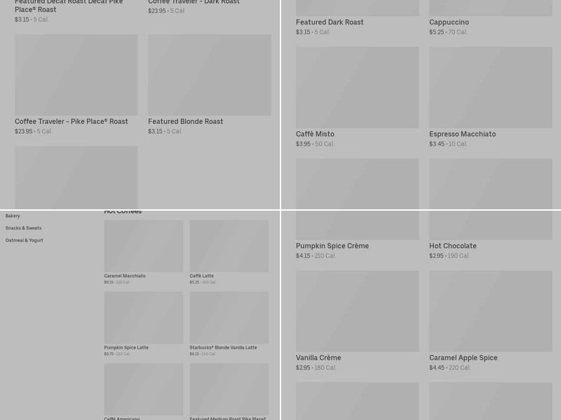 Starbucks Menu