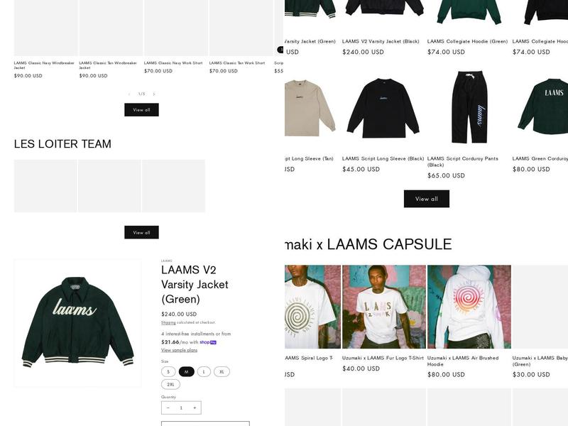 LAAMS Menu