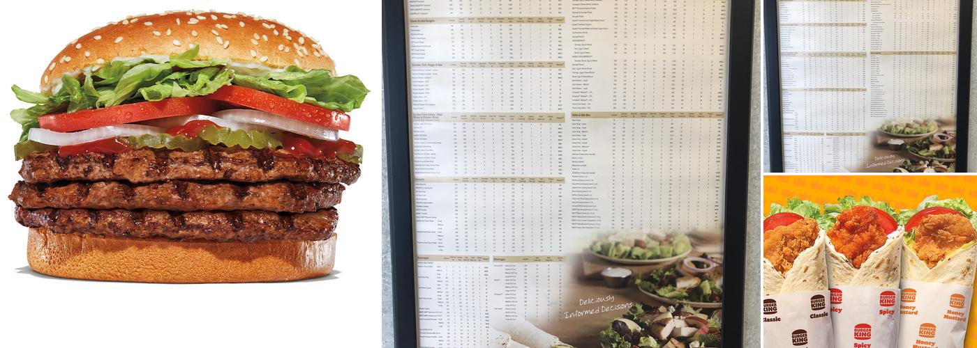Burger King Menu