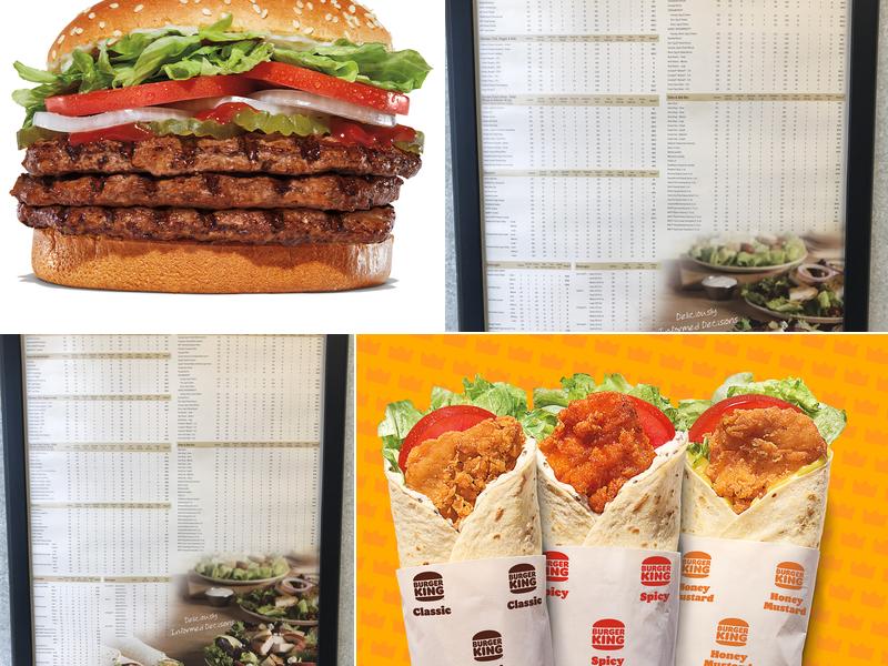 Burger King Menu