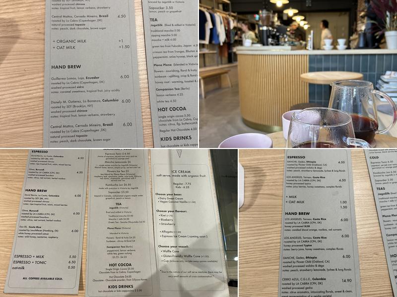 Saint Cecilia Coffee & Brands Menu