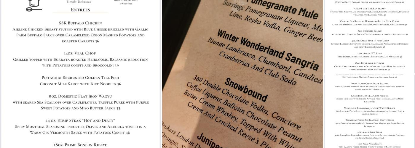 Stacy's Scratch Kitchen Menu