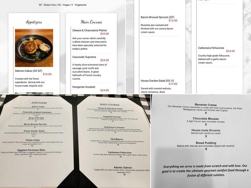 L's Kitchen Menu