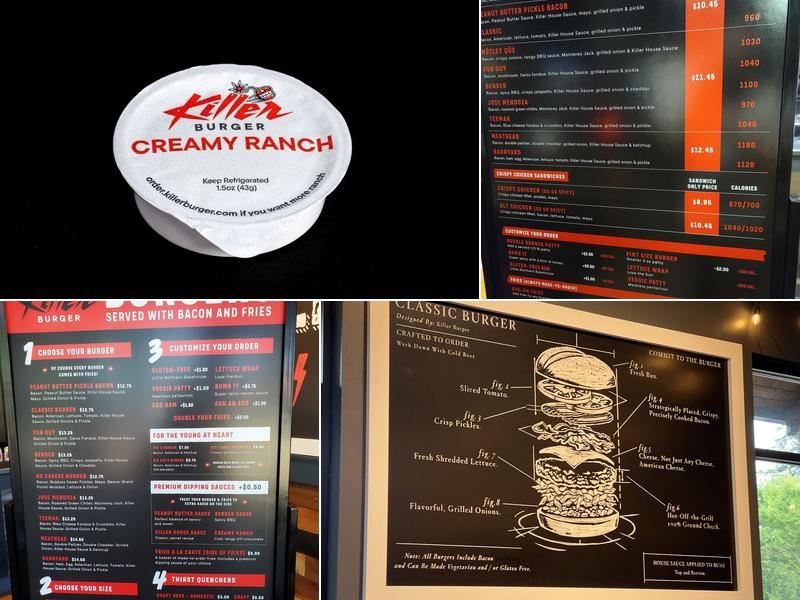 Killer Burger Menu