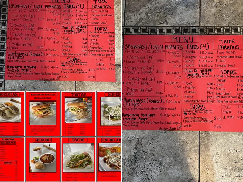 Loncheria Herrera Menu