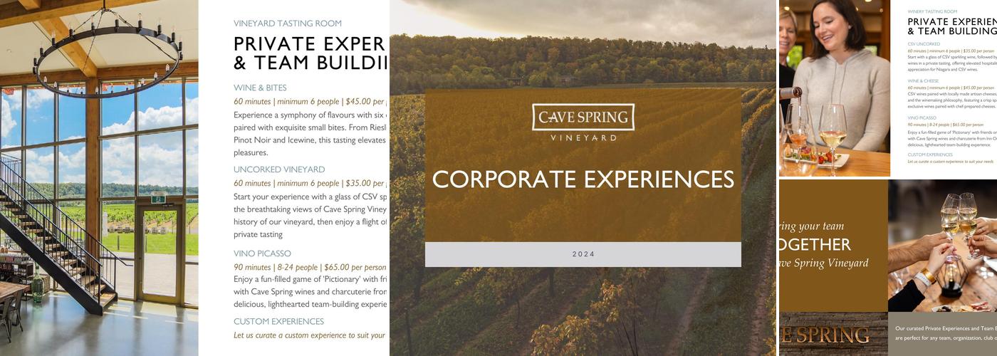 Cave Spring - Winery Tasting Room Menu