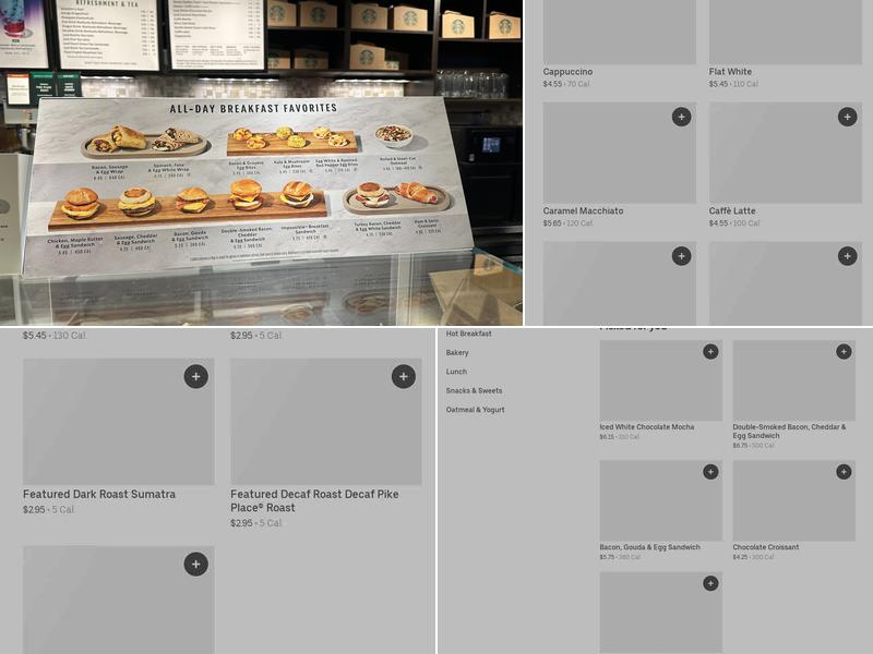Starbucks Menu