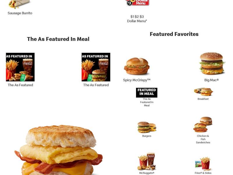 McDonald's Menu