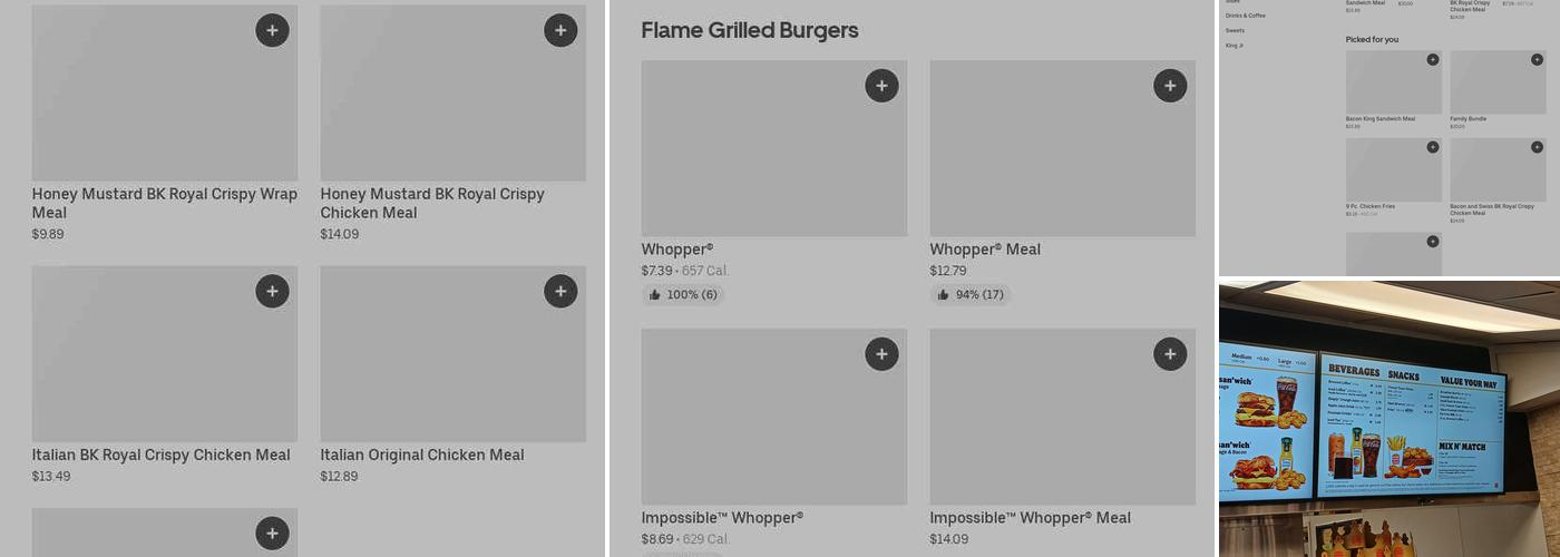 Burger King Menu