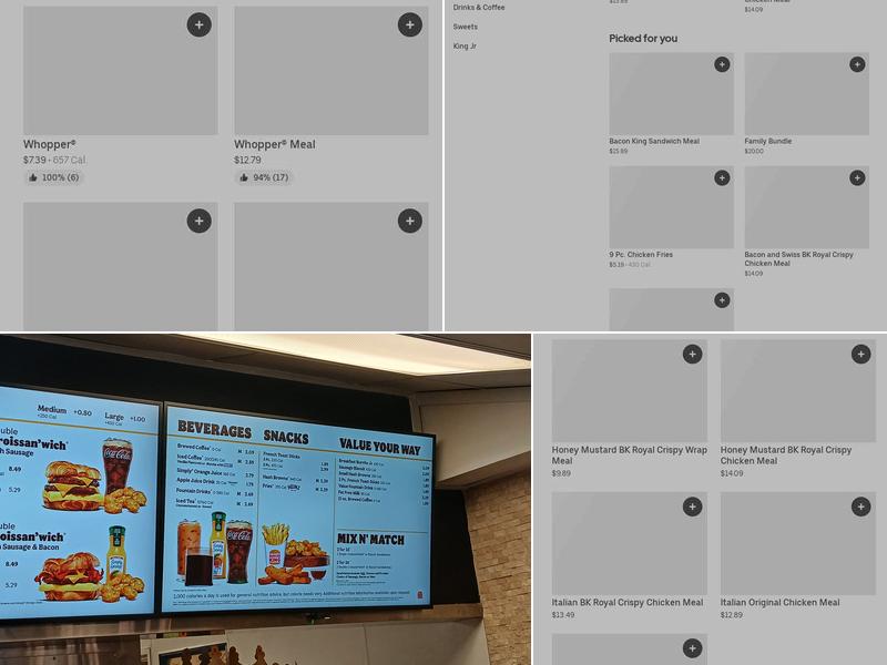 Burger King Menu