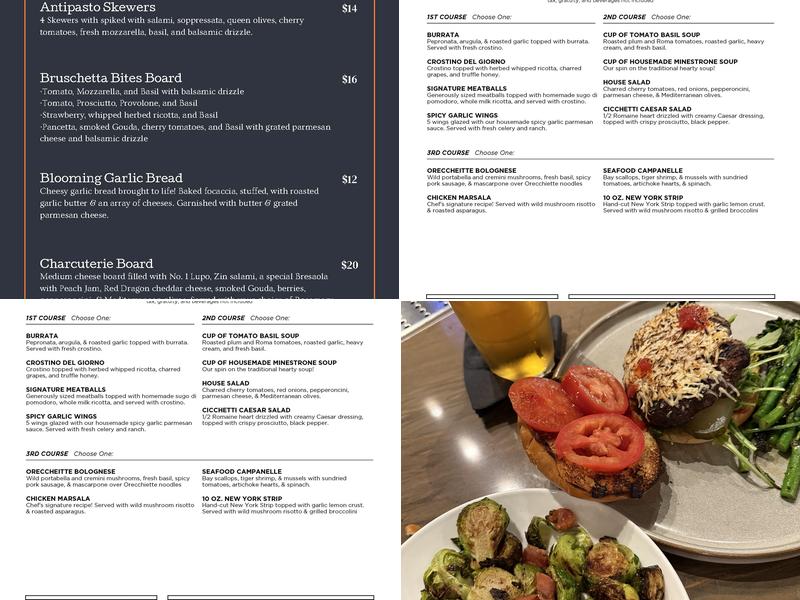 Bar Cicchetti Columbus Menu