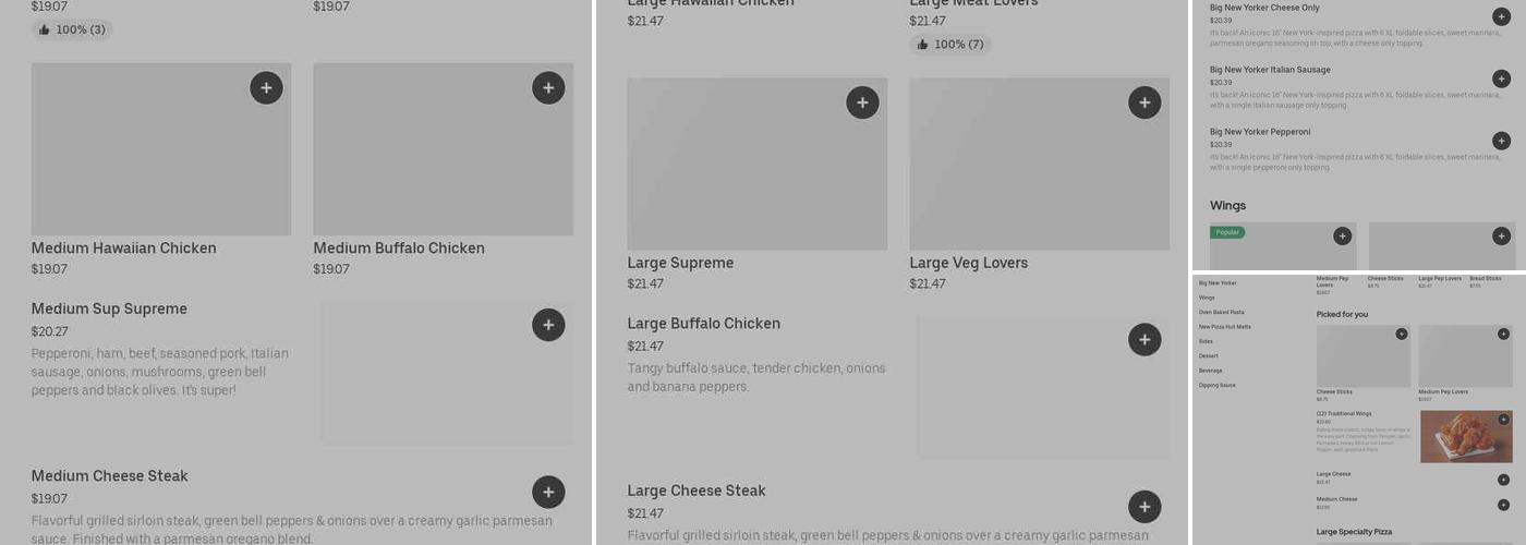 Pizza Hut Menu
