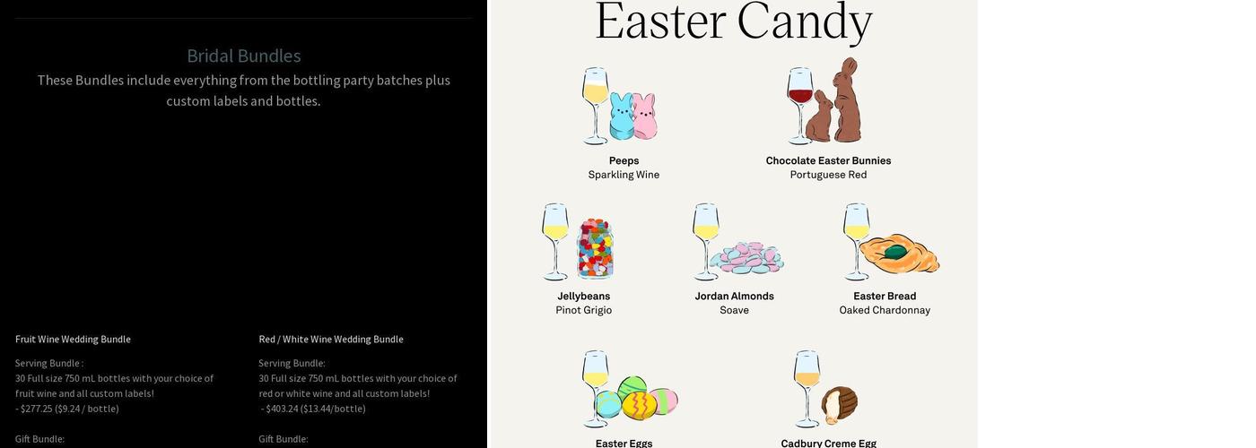 Vine2Wine - Custom Winery of Toledo Menu