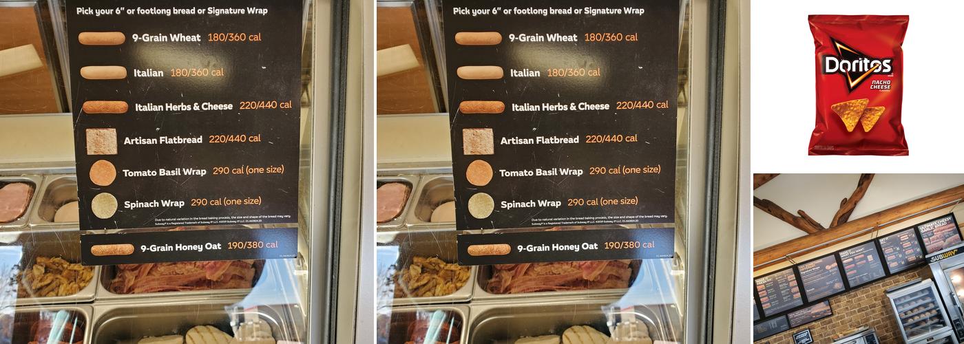 Subway Menu