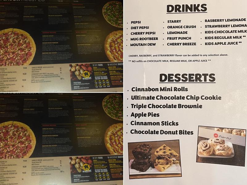 Pizza Hut Menu