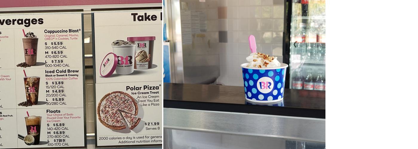 Baskin-Robbins Menu