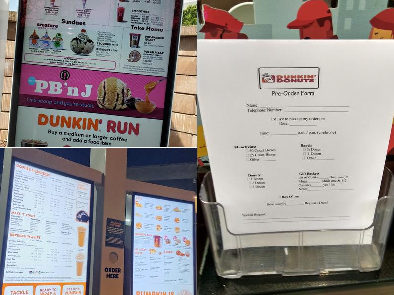 Dunkin' Menu