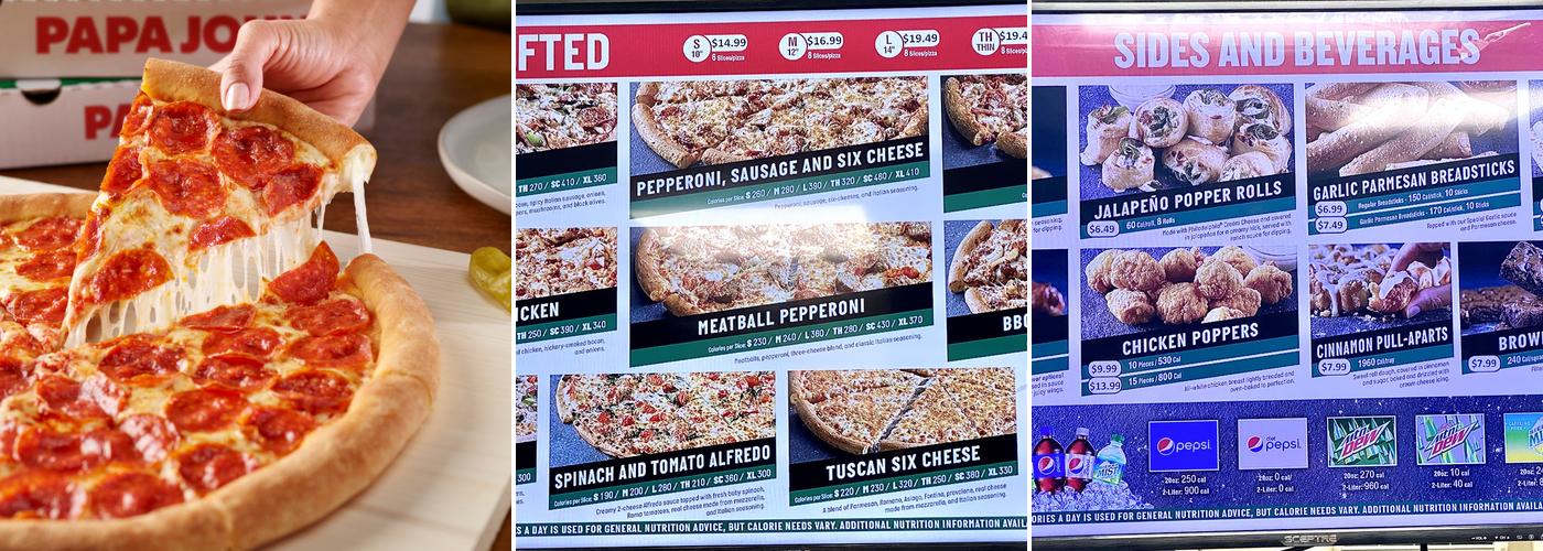 Papa Johns Pizza Menu