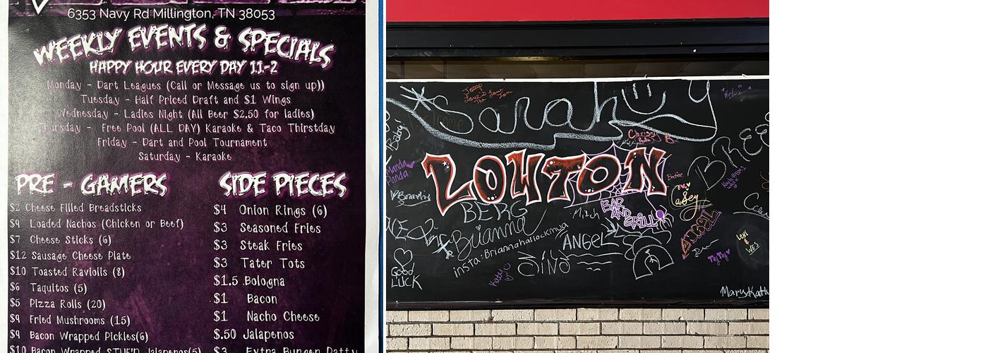 Lowton Bar and Grill Menu