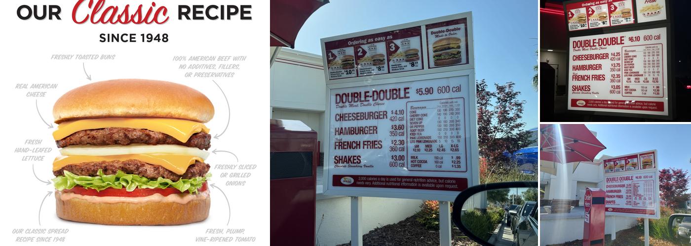 In-N-Out Burger Menu