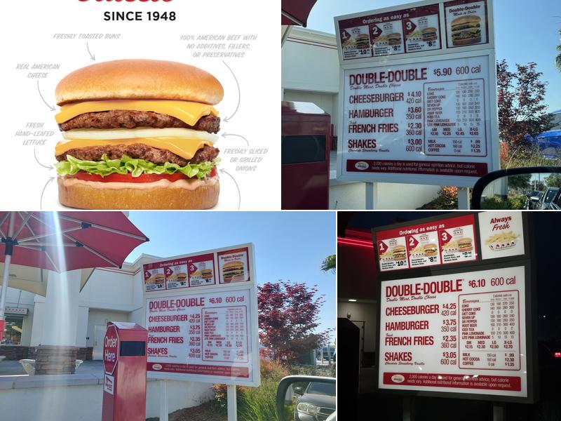 In-N-Out Burger Menu
