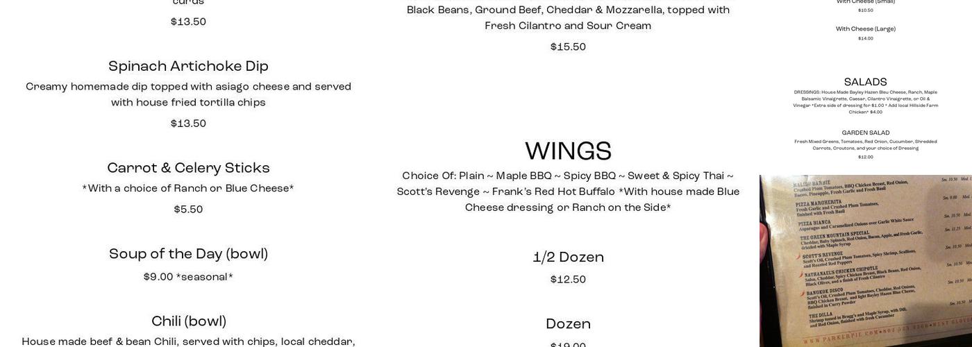 Lake Parker Country Store Menu